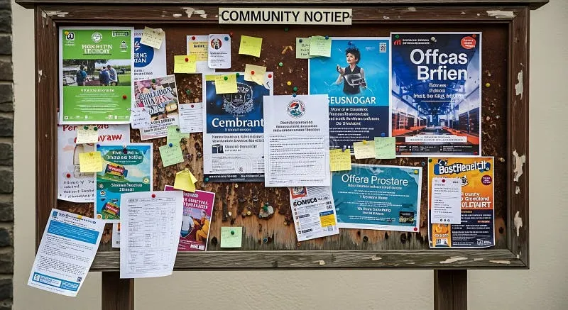 The Bulletin Board Replaced the Front Page: How One Town's Listings Became Its Only News